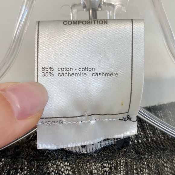 Authentic Chanel Grey Button Down Knit Top - Picture 8 of 9